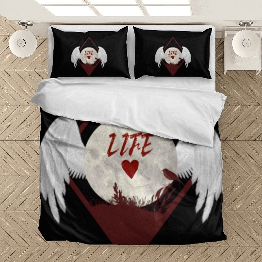Moonlit Heart with Angel Wings (LIFE) Bedding Sets