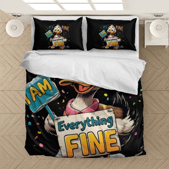 It's Fine I'm Fine Everything Is Fine Cute Duck Bedding Sets