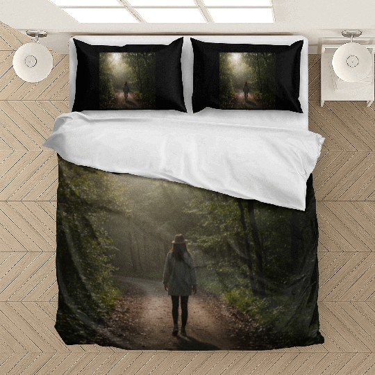 Enchanted Forest Path Illustration Bedding Sets