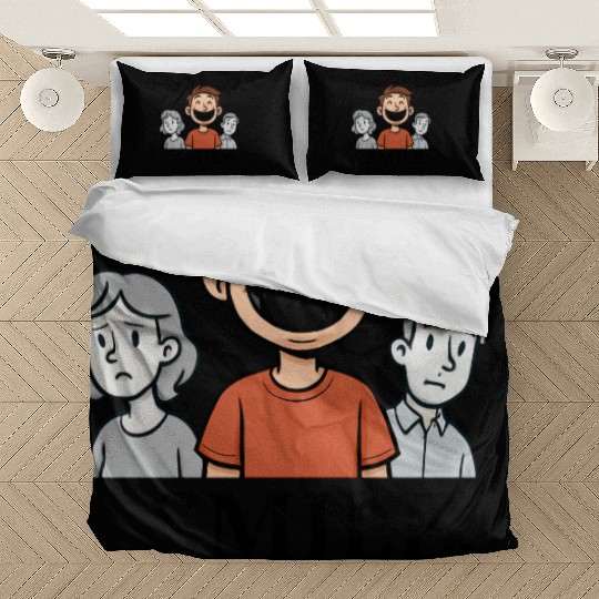 Joyful Smile Motivational Illustration Bedding Sets
