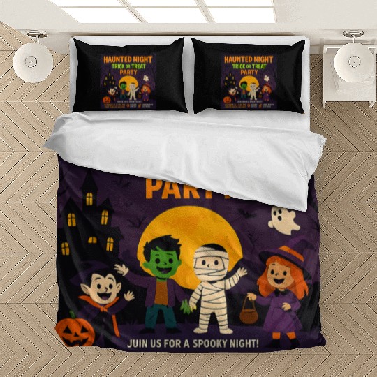 Halloween Haunted Night Trick or Treat Party Bedding Sets
