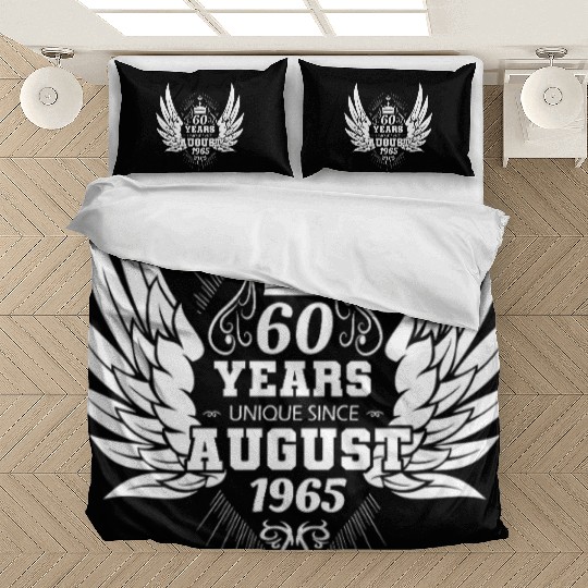 Unique angel 60 birthday wings August 1965 Bedding Sets