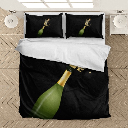 A champagne bottle – for New Year's Eve & parties Bedding Sets