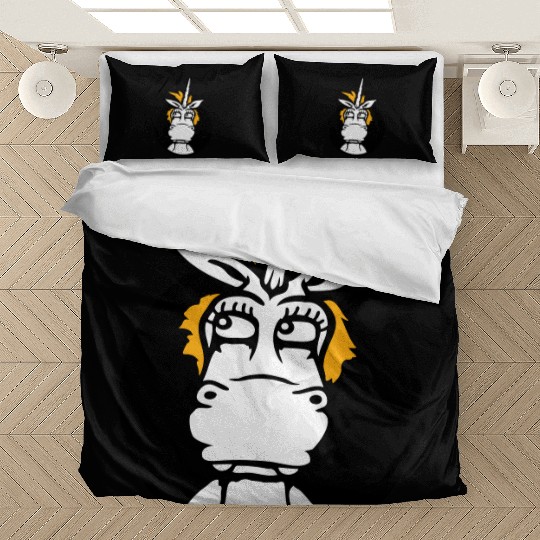 Unicorn Silly Funny Hilarious Hole Witty Cartoon Bedding Sets