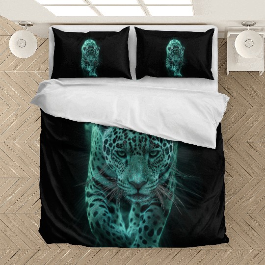 Neon Jaguar in Motion Bedding Sets