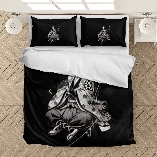 005 - Elegant Samurai Warrior Silhouette Bedding Sets