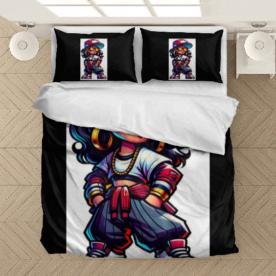 Street Dance Rap Girl Bedding Sets
