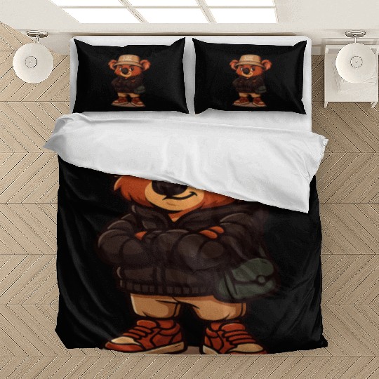 Cool Chameleon Streetwear Mascot - Urban Style Bedding Sets