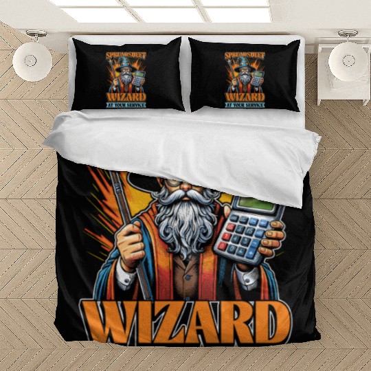 Accounting Spreadsheet Wizard Bookkeeper Auditor Bedding Sets