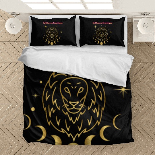 Lunar Zodiac Lion with Celestial Crest Bedding Sets