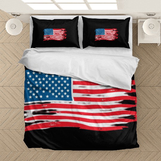 Abstract American Flag Art Print Bedding Sets