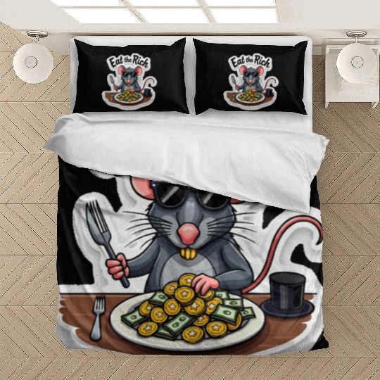 Eat the Rich Rat – Street Rebellion Bedding Sets
