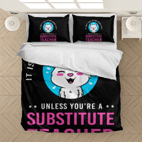 Substitute Teacher Cat Lover Bedding Sets