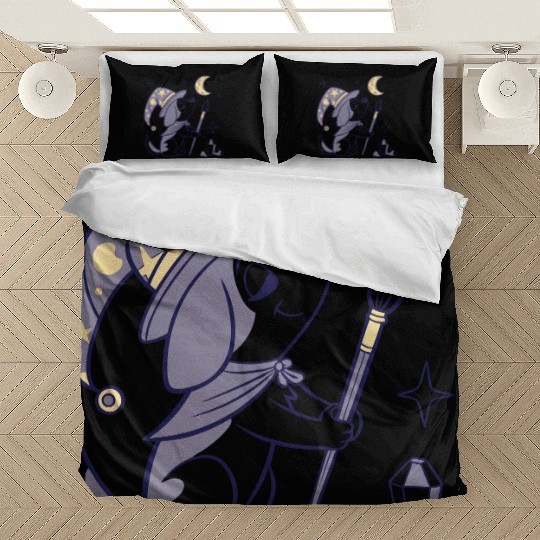 Mystical Moon Wizard Illustration Bedding Sets