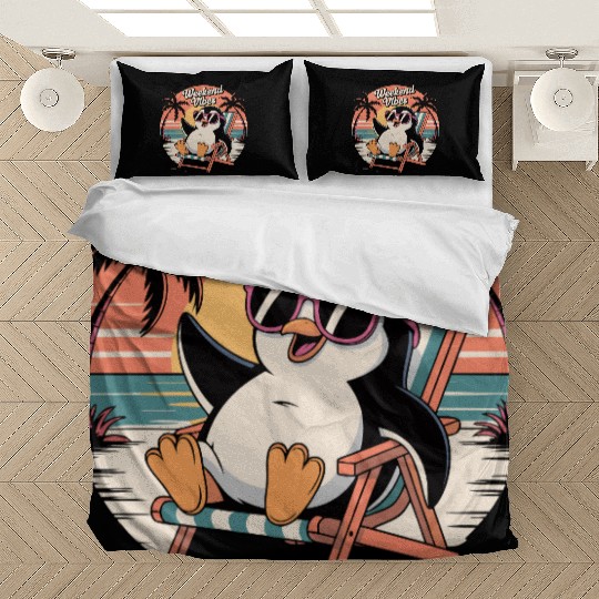 Chill Penguin Weekend Vibes Bedding Sets