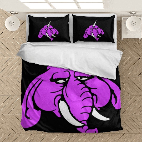 Unicorn Big Elephant Sitting Angry Sad Funny Cool Bedding Sets