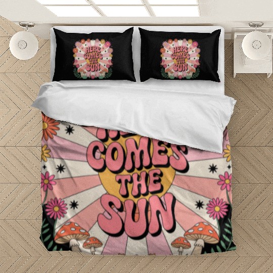 Here Comes The Sun Flowers Abstract Art Lover Bedding Sets