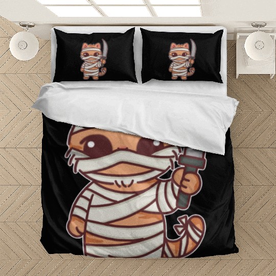 Mummy Cat Warrior Cartoon Design Bedding Sets