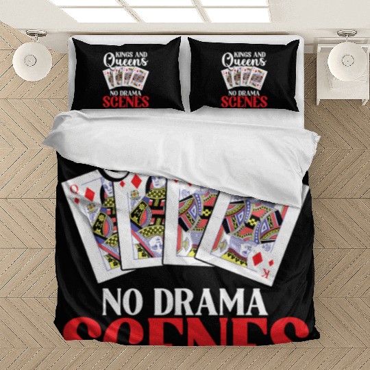 Pinochle Trick Taking Game Drama King Queen Bedding Sets