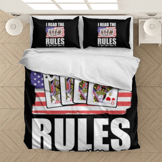 USA Flag Pinochle Rules Patriotic Card Games Bedding Sets