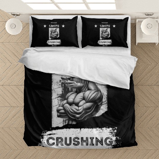 PUSHING LIMITS – Ripped Shark Gym Design Bedding Sets