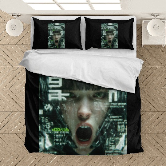 Cyberpunk Digital Scream Bedding Sets