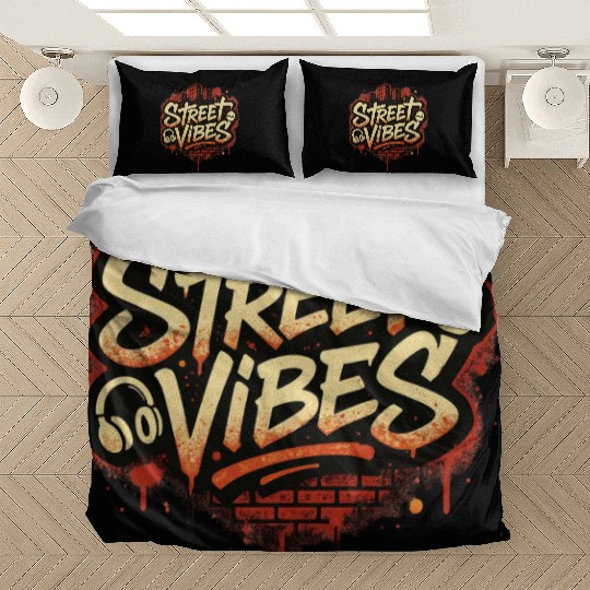 Street Vibes Graffiti Logo – Urban Hip Hop Style Bedding Sets