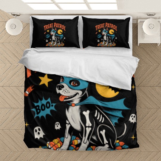 Trick or Treat Dog – Vintage Halloween Hero Pup Bedding Sets
