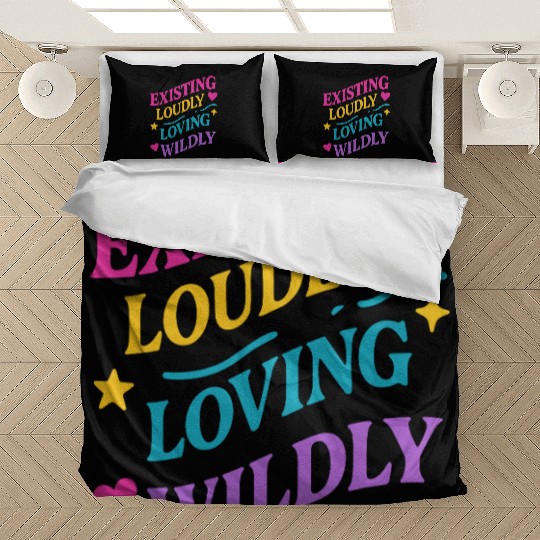 Queer Pride Queer Joy LGBTQ+ Affirmation Trans Bedding Sets