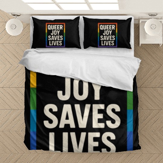 Queer Pride Queer Joy LGBTQ+ Affirmation Trans Bedding Sets