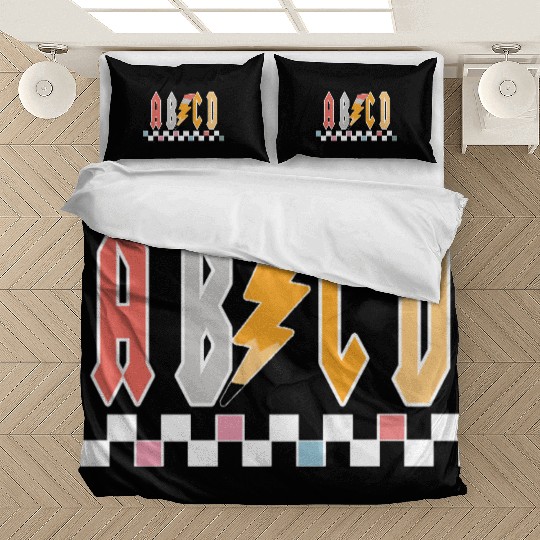 Abcd Teacher Bedding Sets, Teacher Appreciation Gift, Kin