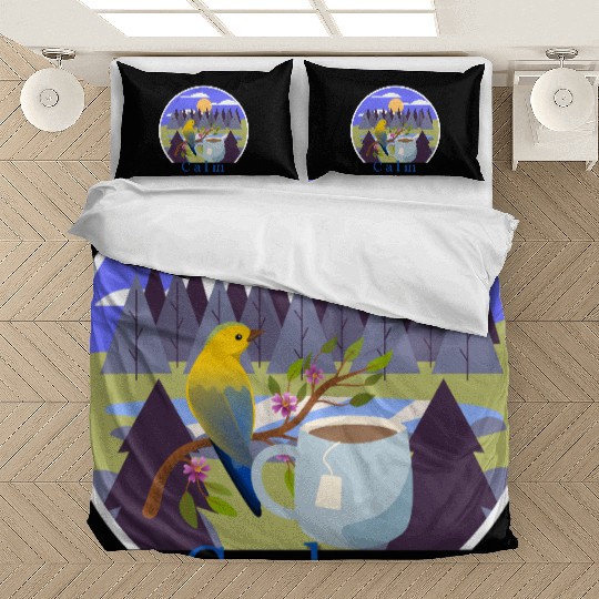 Calm Nature-Inspired Bedding Sets - Relaxing Bird