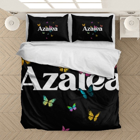 AZALEA - beautiful girl name with cute butterflies Bedding Sets