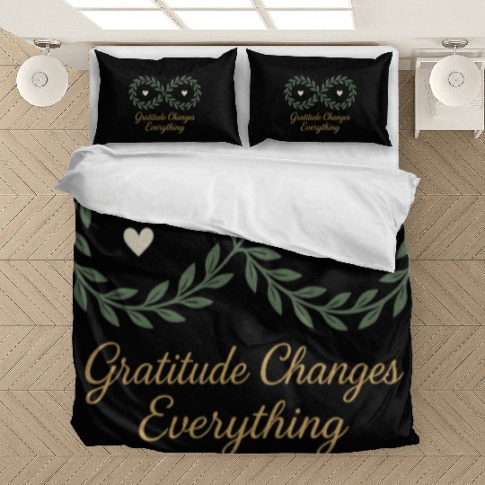 Gratitude Mindfulness Positive Affirmation Daily Bedding Sets