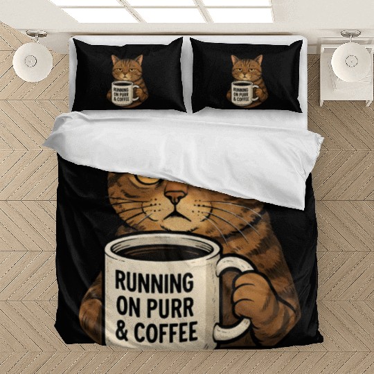 Running on Purr & Coffee Bedding Sets