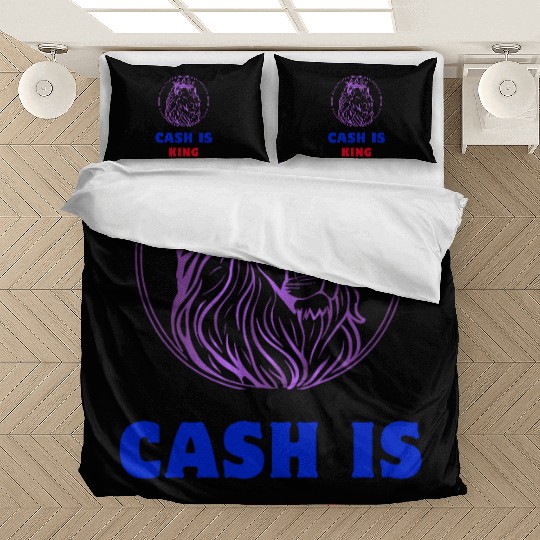 Royal Lion Crest with Crown and Bold Text Bedding Sets