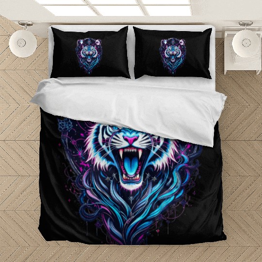 Neon Tribal Tiger Cosmos Design Bedding Sets