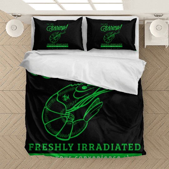Radioactive Shrimp Retro Parody Bedding Sets