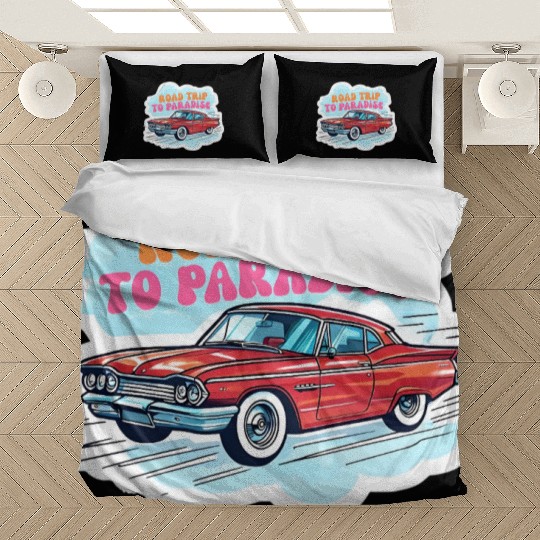 Vintage Classic Car Road Trip Design Bedding Sets