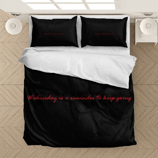 Wednesday Typography - Black Version Bedding Sets