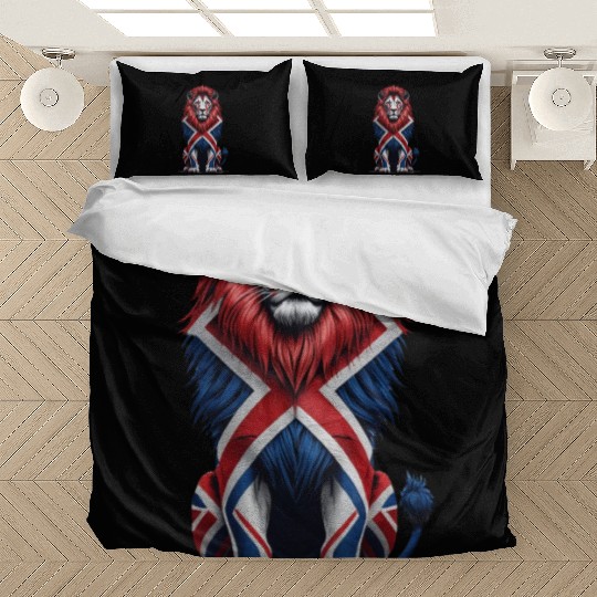 Regal Lion with Union Jack Mane Bedding Sets