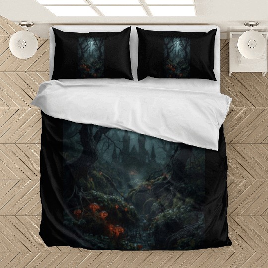 Enchanted Forest Castle Scene Bedding Sets