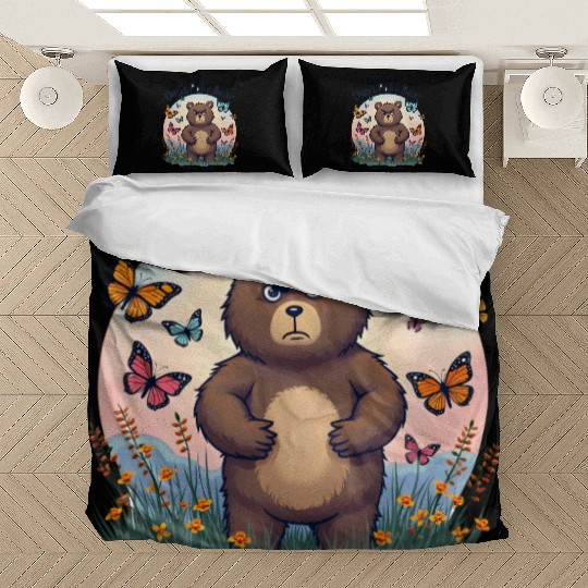 Don't Poke Bear Illustration design for women Bedding Sets