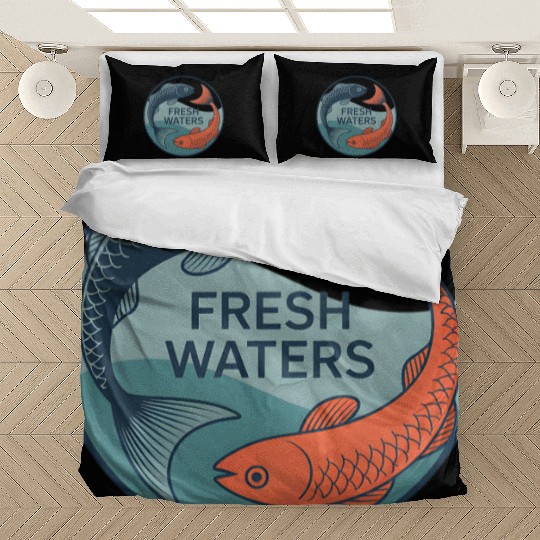 Fresh Waters Koi Fish Artwork Bedding Sets