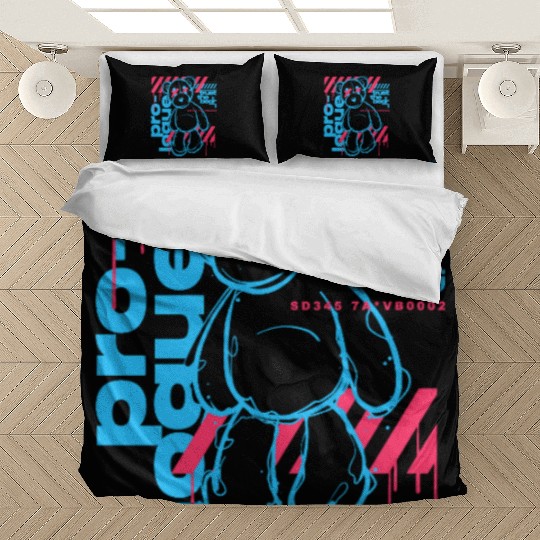 Vibrant Graffiti Teddy Design Bedding Sets