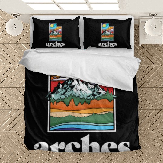 Arches National Park Utah Vintage Nature Outdoor Bedding Sets