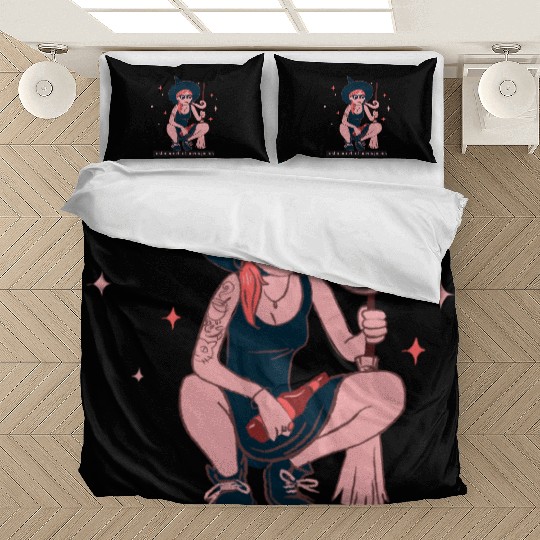 Witch Girl Hocus Pocus Illustration Bedding Sets