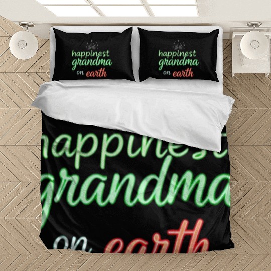 Happiest Grandma on Earth Neon Design Bedding Sets