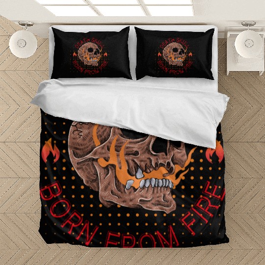 Burning Skull Death Skulle Graphic Bedding Sets