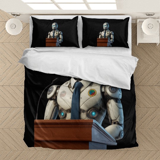 Futuristic Robot President Bedding Sets